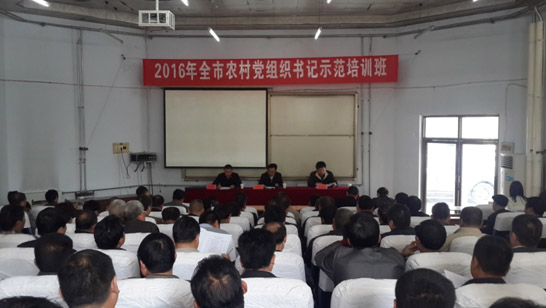 2016年全市农村党组织书记示范培训班在J9九游会举办